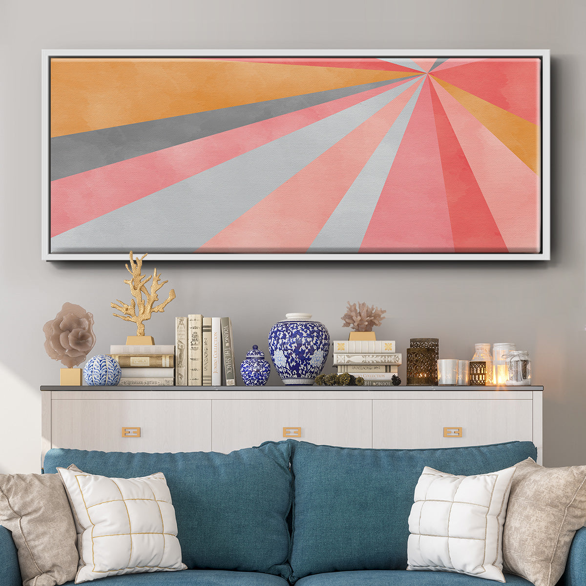 Geometric - Floater Framed Canvas Print