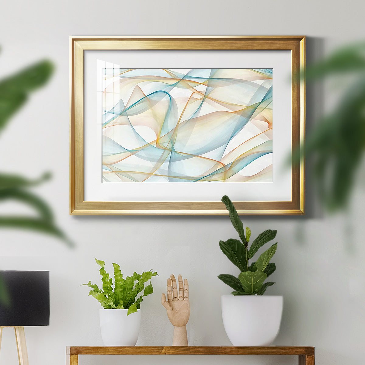 Curves and Waves V - Modern Framed Art Print