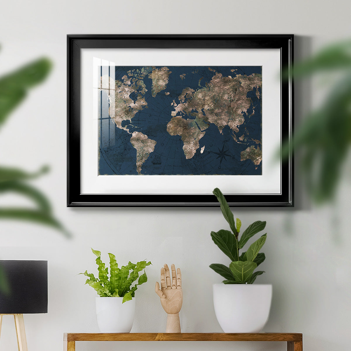 Navy Atlas Premium Framed Print - Ready to Hang