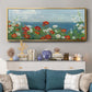 Through the Flowers - Floater Framed Canvas Print