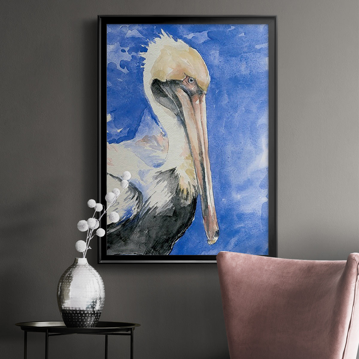 Pelican Pool I - Modern Framed Canvas Print