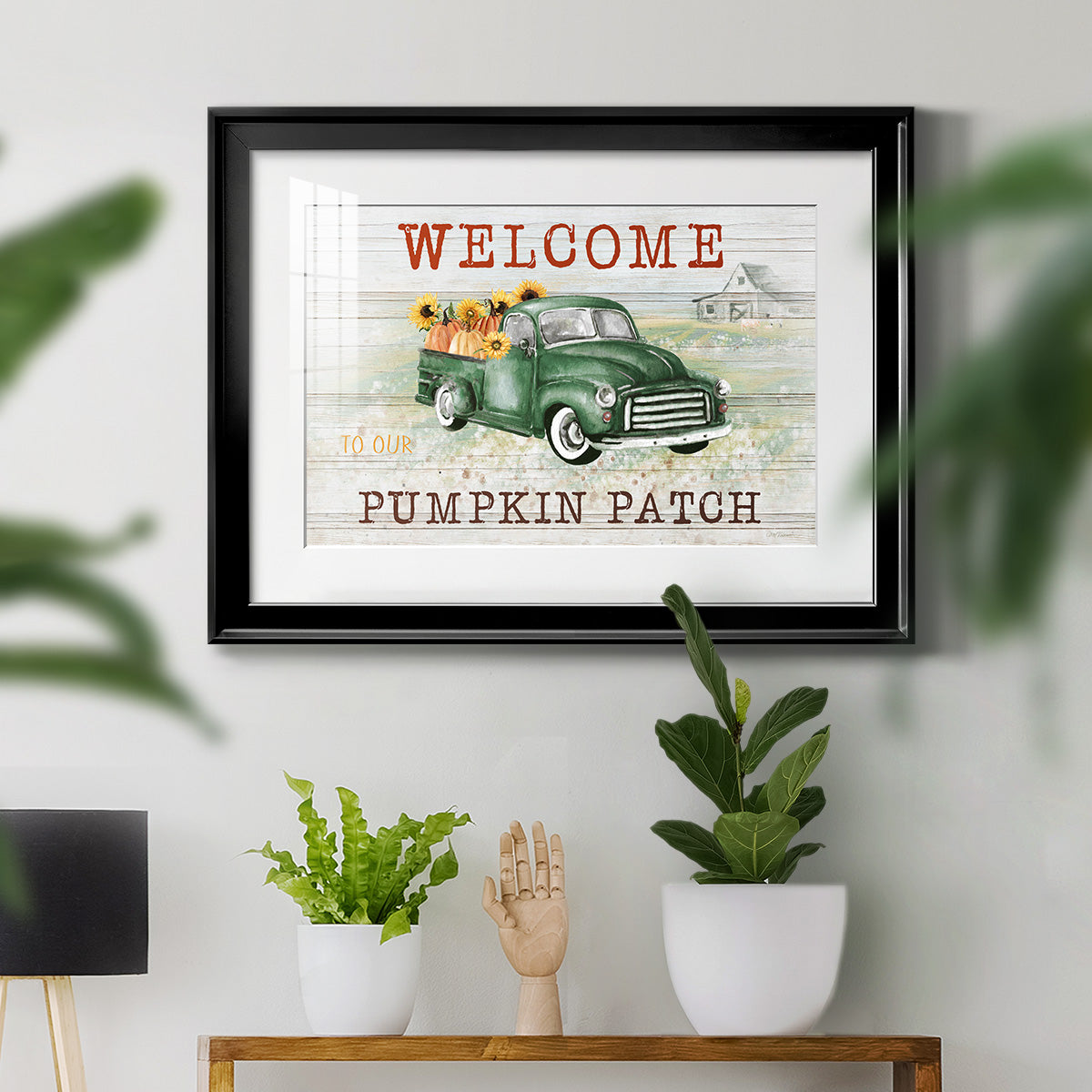 Pumpkin Patch - Modern Framed Art Print