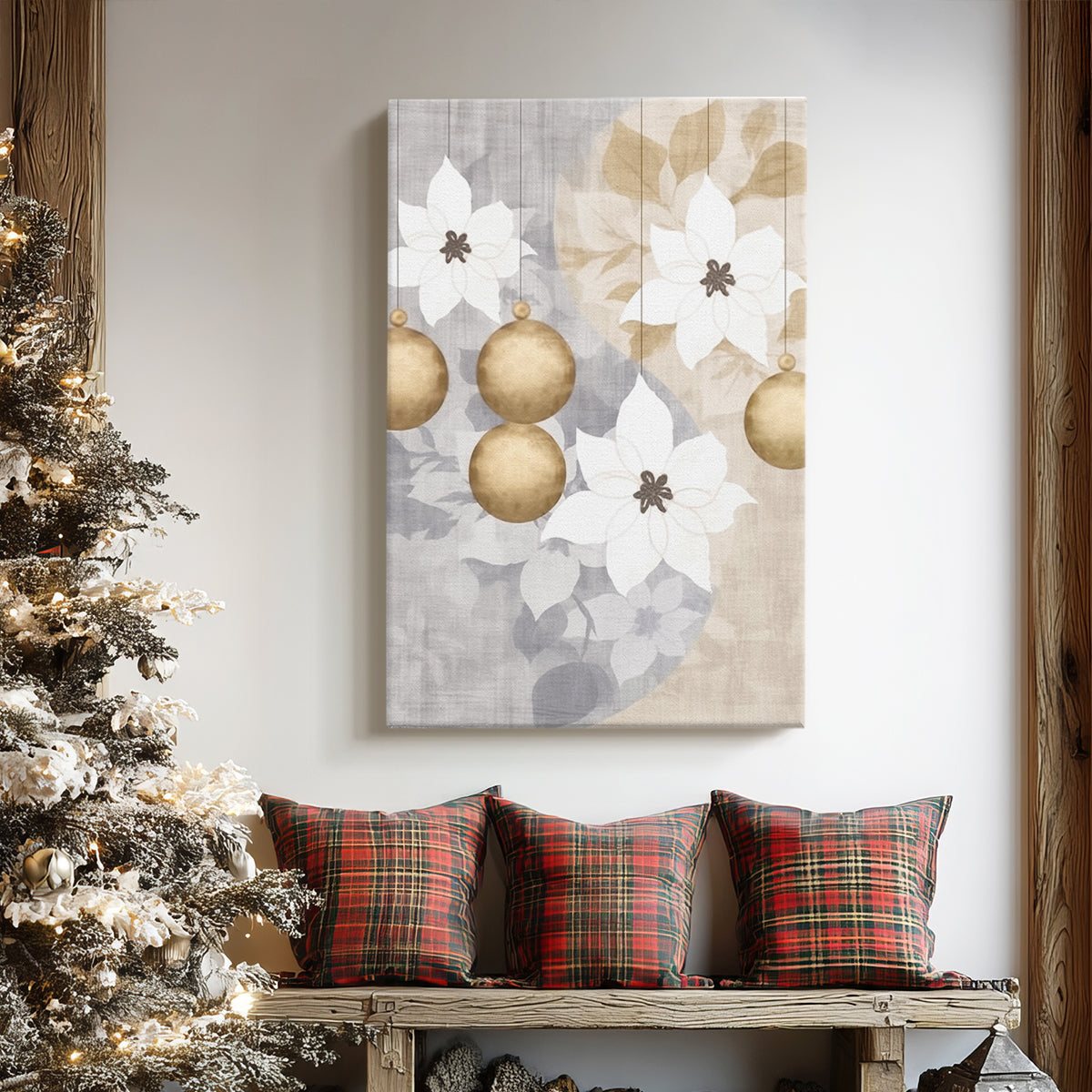 Snowwhite Candle Village - Canvas Art Print