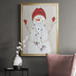 Festive Snowman III - Modern Framed Canvas Print