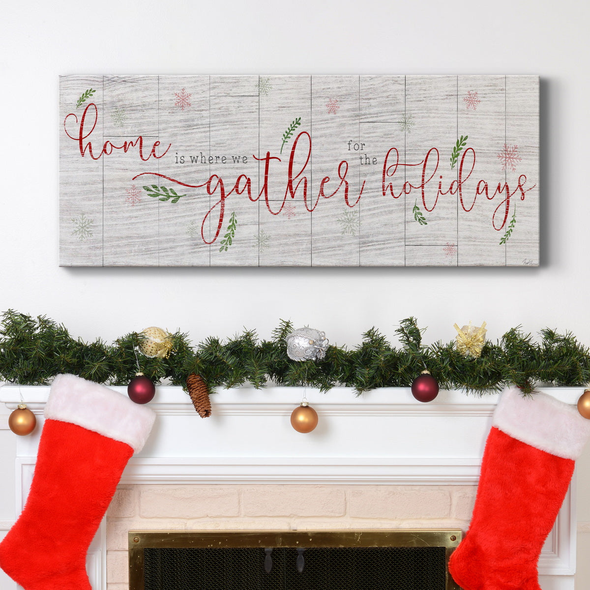 Holidays Gather Premium Gallery Wrapped Canvas - Ready to Hang