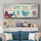 Dance Love Sing - Floater Framed Canvas Print