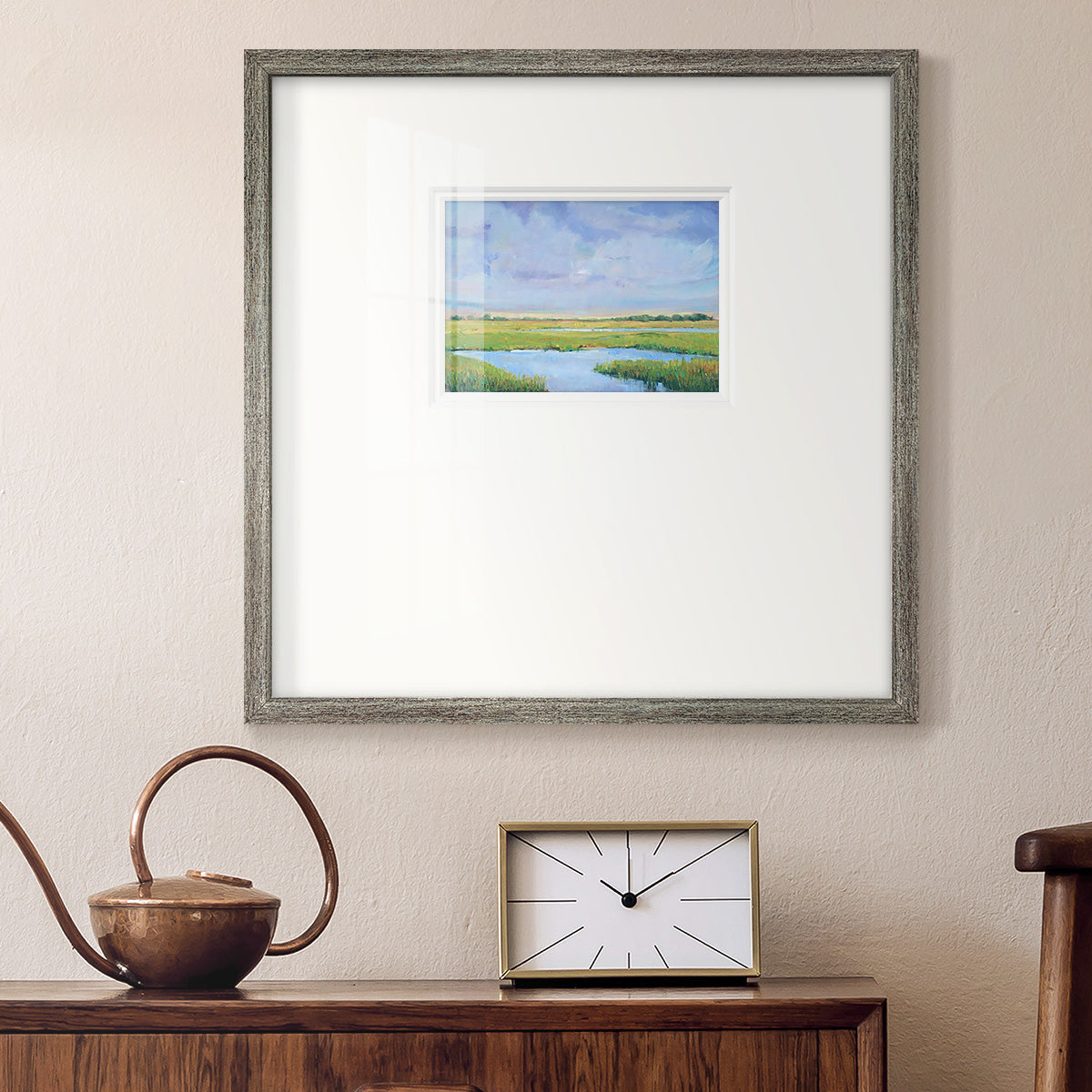 Summer Marsh I - Double Matboard Framed Print