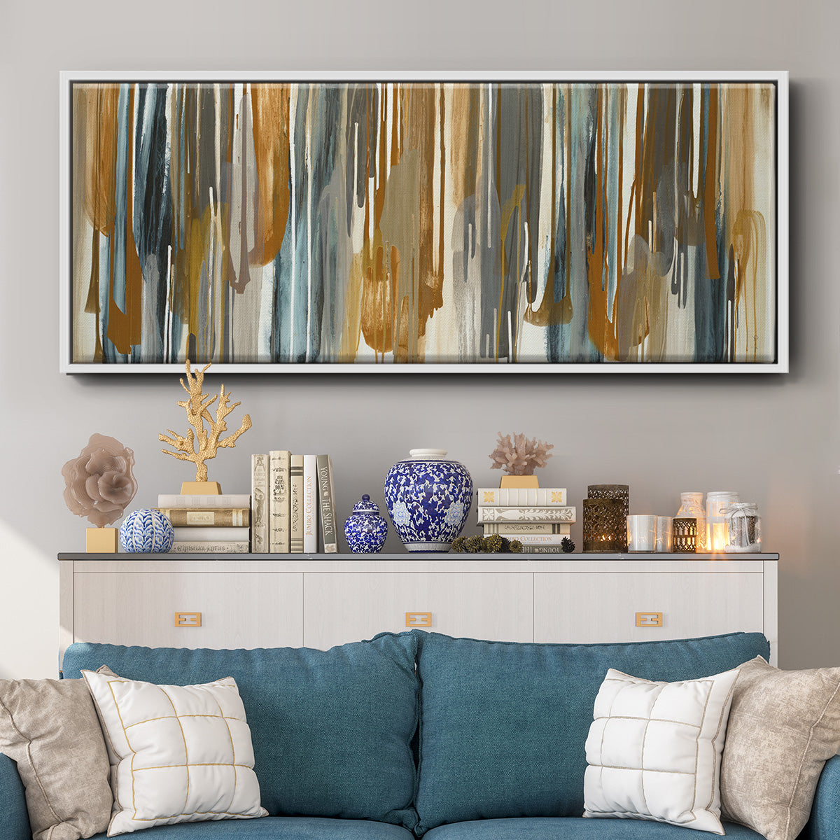 Optical Illusion - Floater Framed Canvas Print