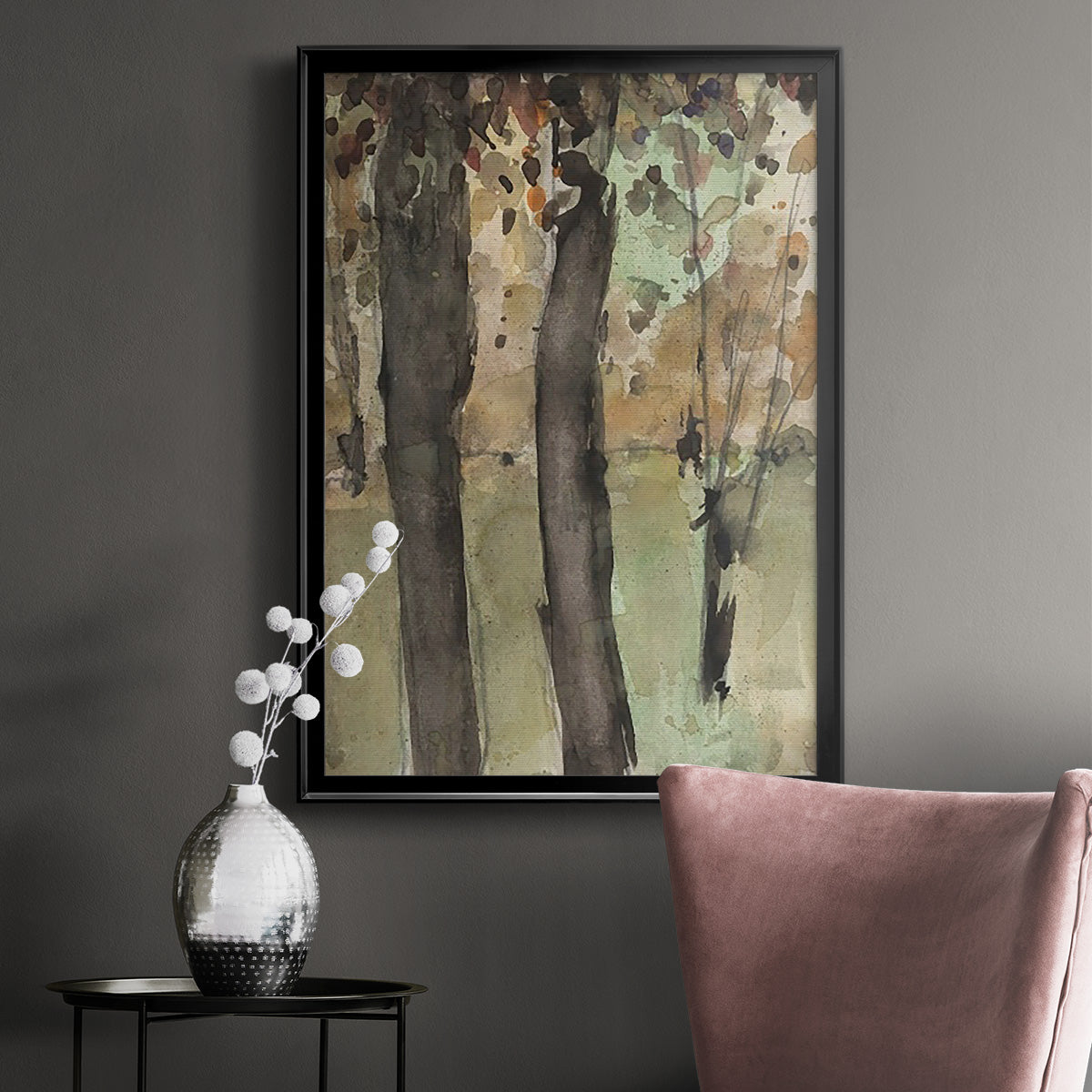 Under the Tree Confetti I - Modern Framed Canvas Print