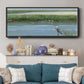 Wading at Dusk - Floater Framed Canvas Print