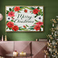 Christmas Flora Wreath Collection A - Framed Gallery Wrapped Canvas in Floating Frame