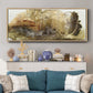 Gold on the Rise I  - Floater Framed Canvas Print