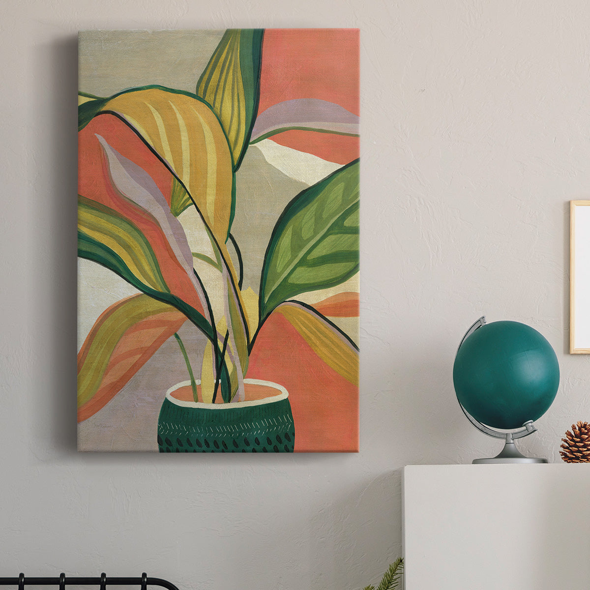 Potted Bird of Paradise Premium Gallery Wrapped Canvas - Ready to Hang