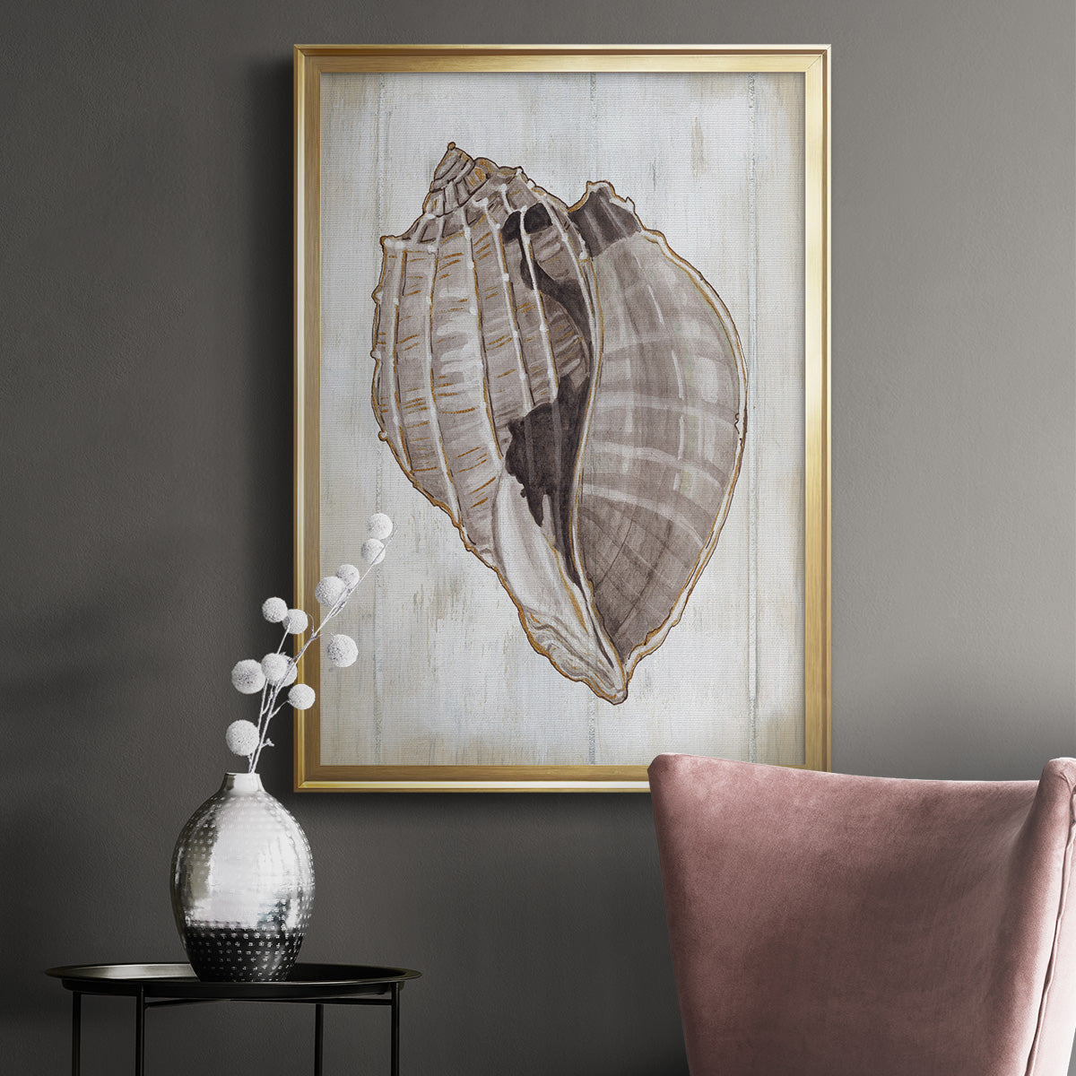 Ocean Cone II - Modern Framed Canvas Print