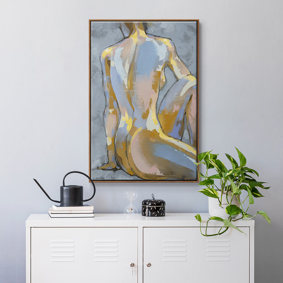 Grey Maiden II - Floater Framed Canvas Print
