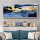 Gilded Indigo Sea I  - Floater Framed Canvas Print