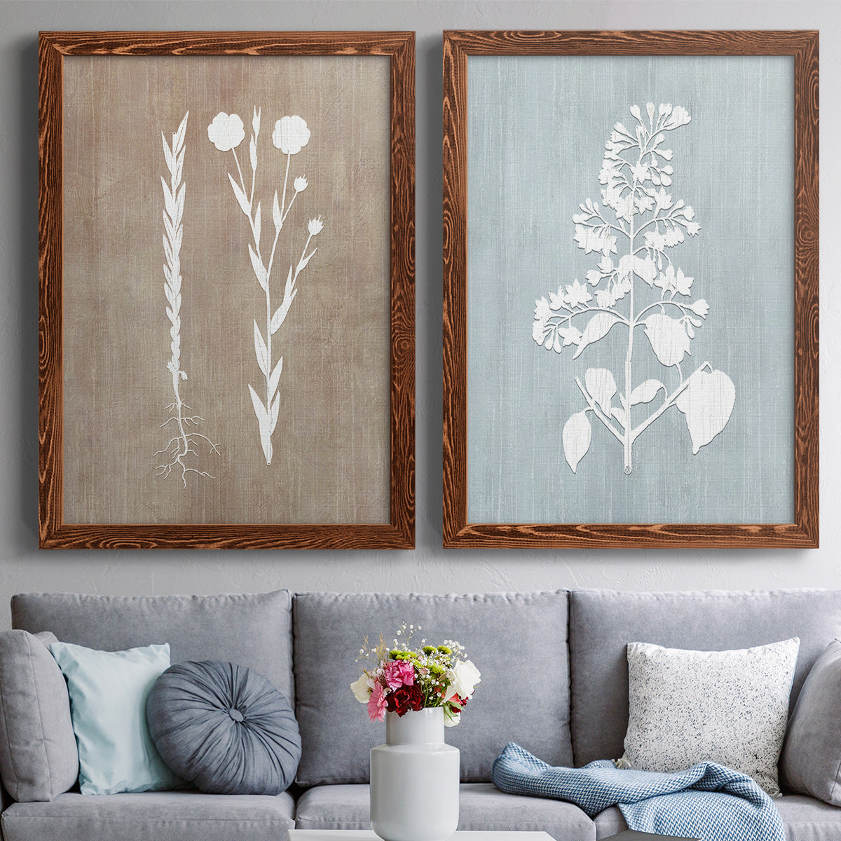 Botany Beauty III - Premium Framed Canvas 2 Piece Set - Ready to Hang