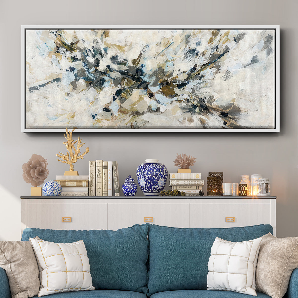 Rising Falcon - Floater Framed Canvas Print