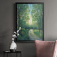 Golden Light Pathways II - Modern Framed Canvas Print