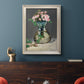 Moss Roses in a Vase - Ornate Framed Canvas Print