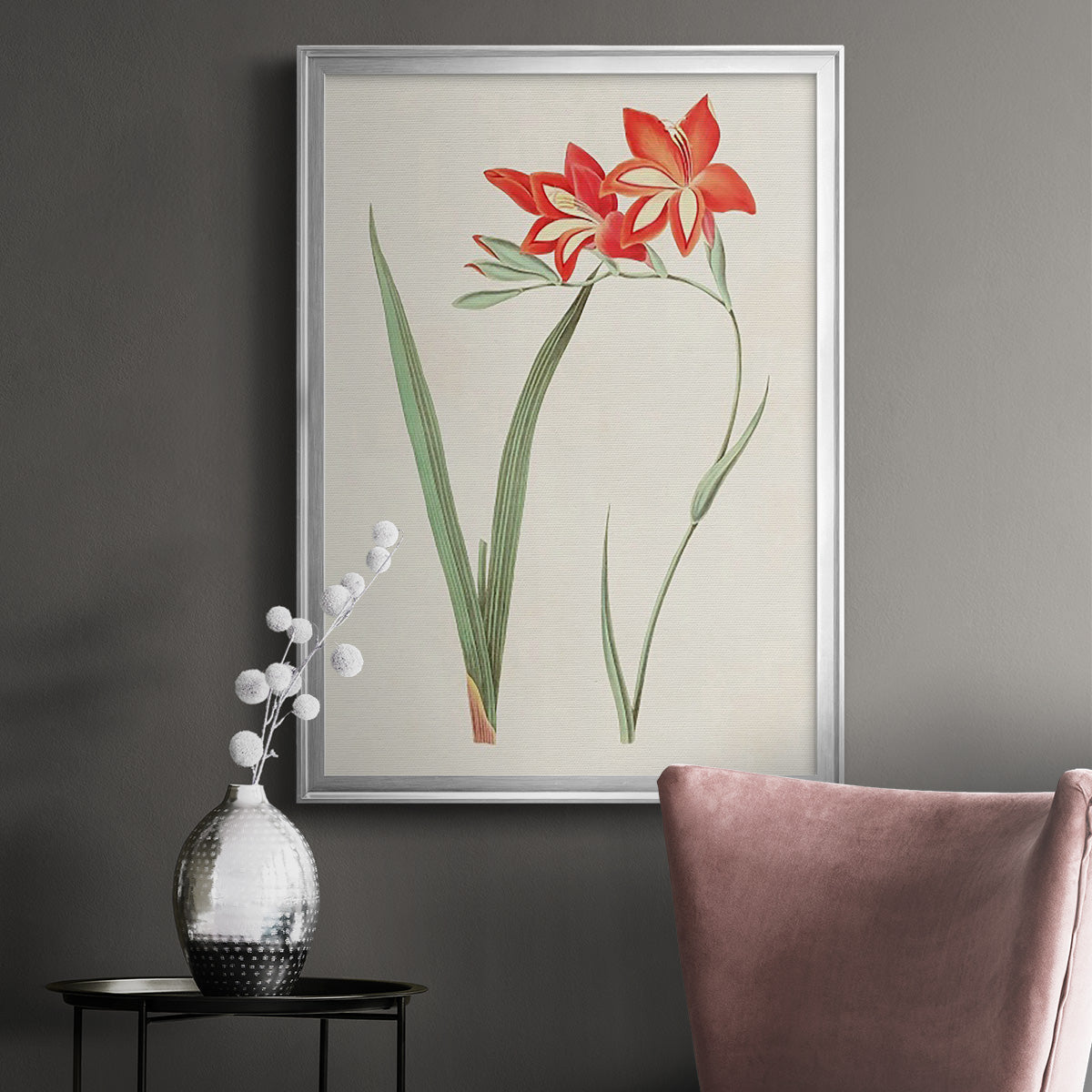 Flowers of the Seasons IV - Modern Framed Canvas Print