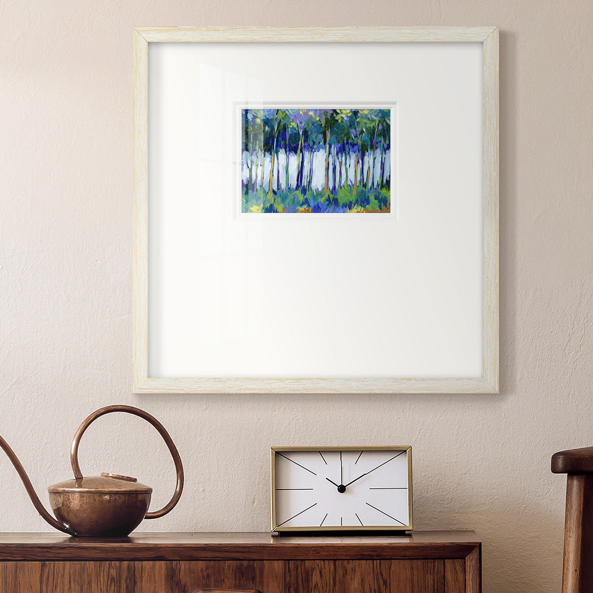 Light Through the Trees- Premium Framed Print Double Matboard