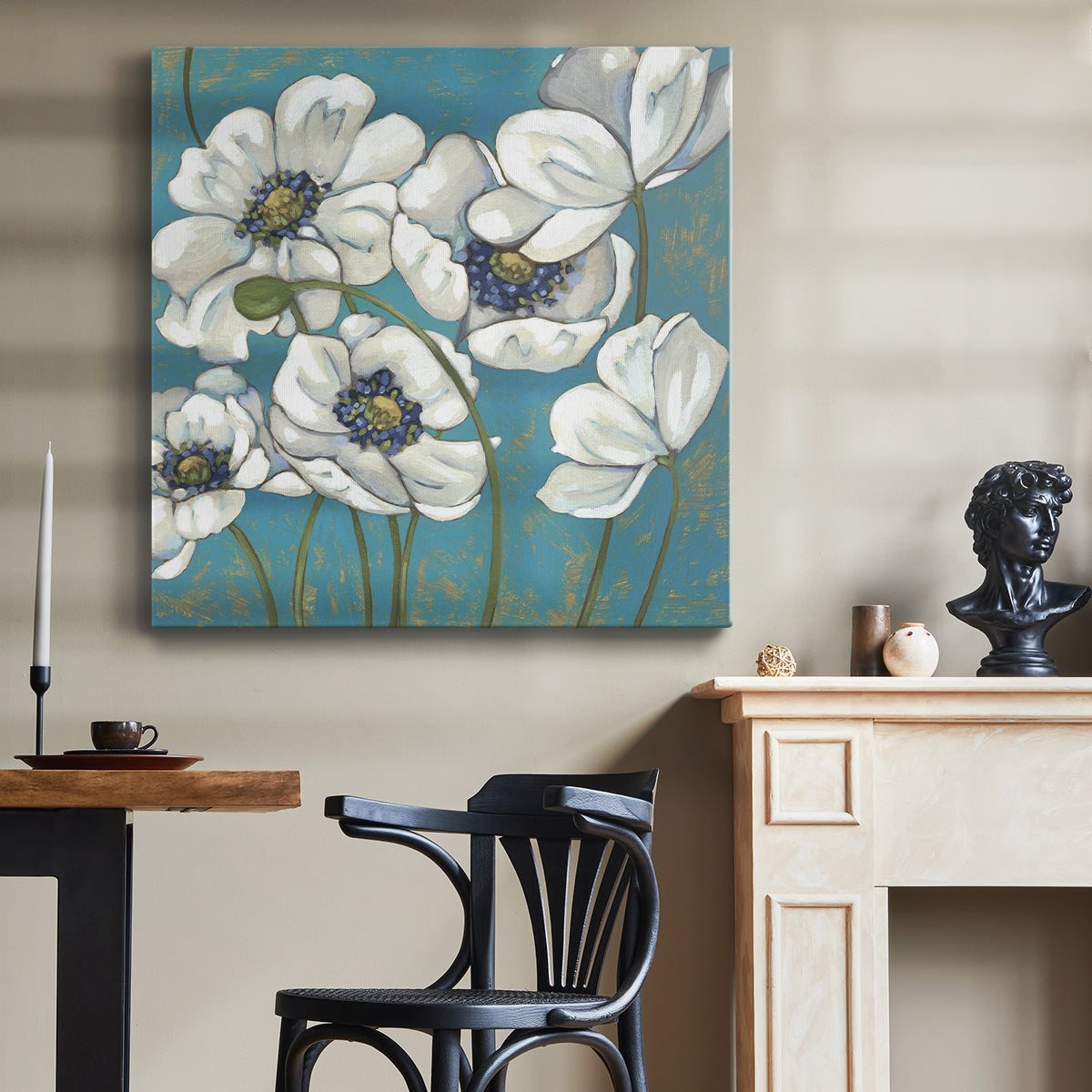 Lakeside Poppies I - Canvas Art Print