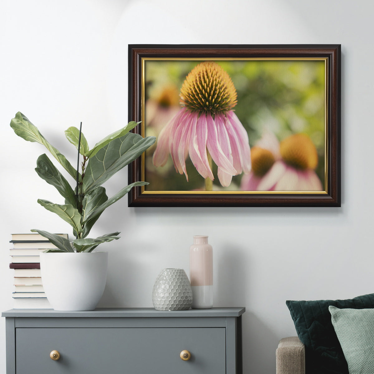 Echinacea Study II Premium Framed Canvas- Ready to Hang