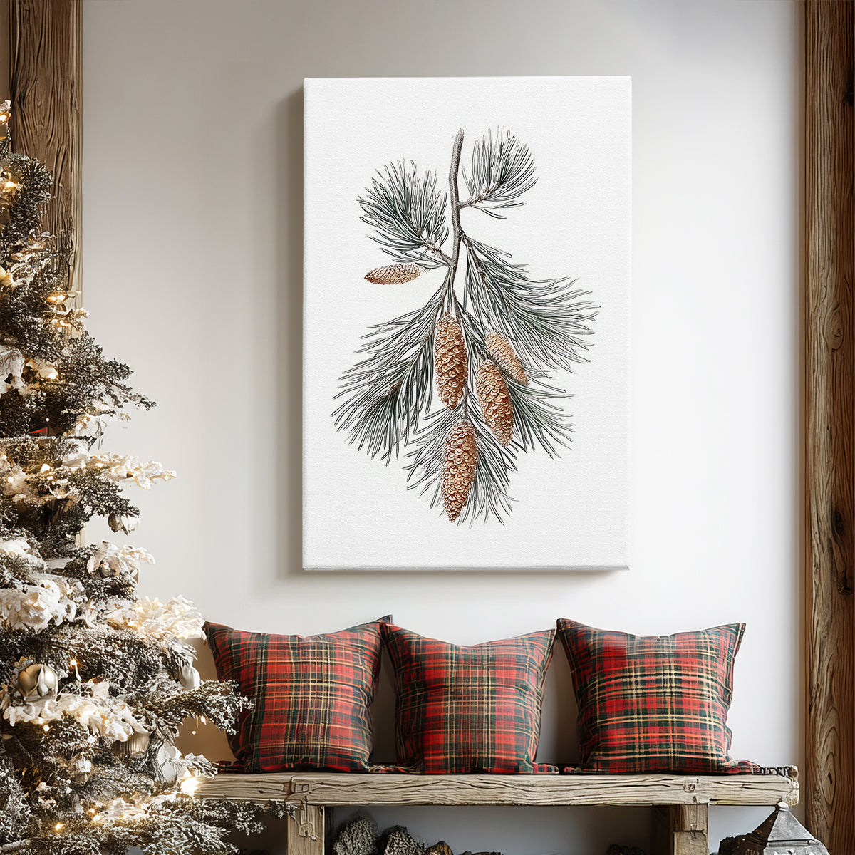Snowwhite Manger at Eve - Canvas Art Print