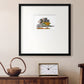 Raccoon Wheelbarrow Premium Framed Print Double Matboard