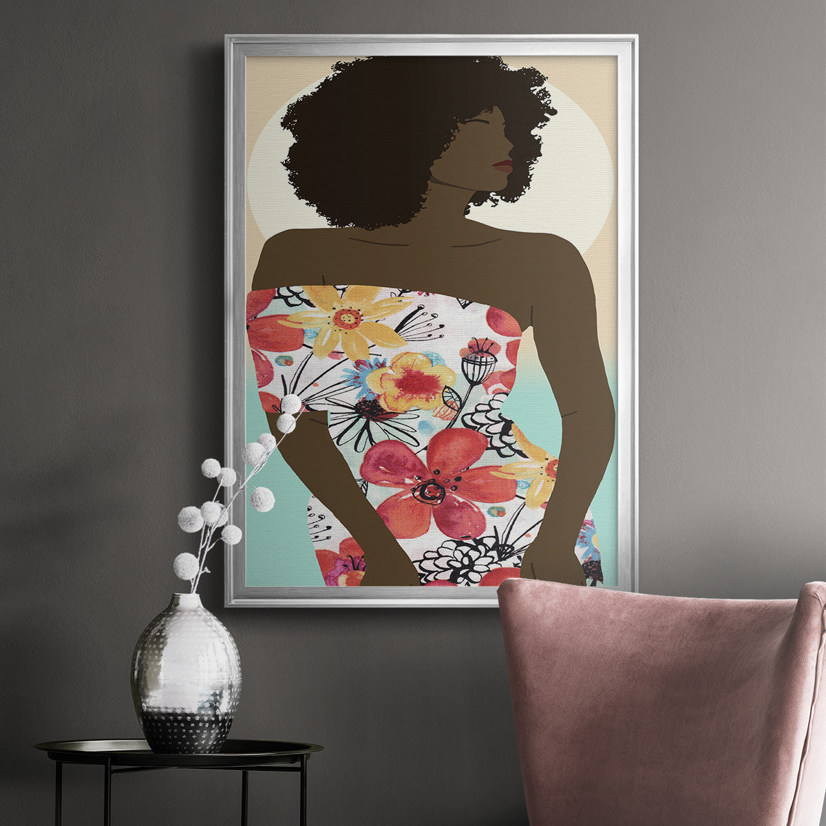 You Go Woman II - Modern Framed Canvas Print