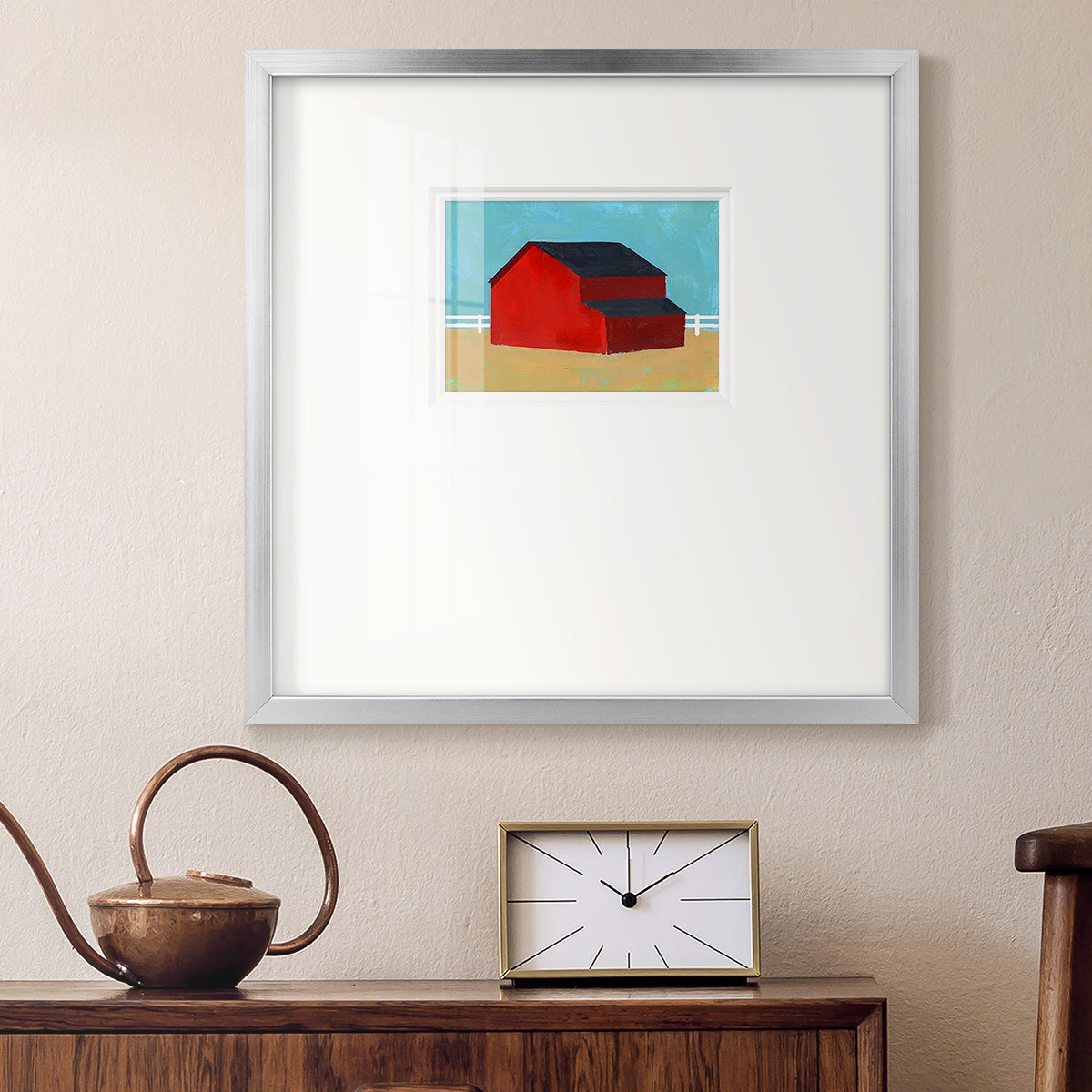 Big Red One II Premium Framed Print Double Matboard