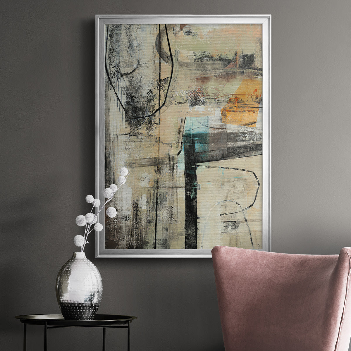 Persistence I - Modern Framed Canvas Print