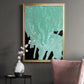 Teal Cascade I - Modern Framed Canvas Print