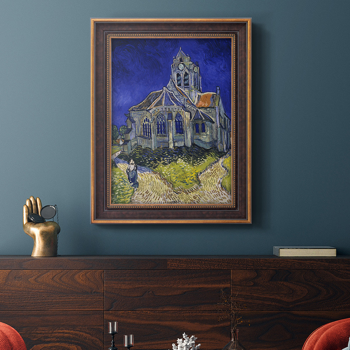 The Church at Auvers - Ornate Framed Canvas Print