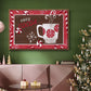 Cozy Cocoa Christmas Collection A - Framed Gallery Wrapped Canvas in Floating Frame