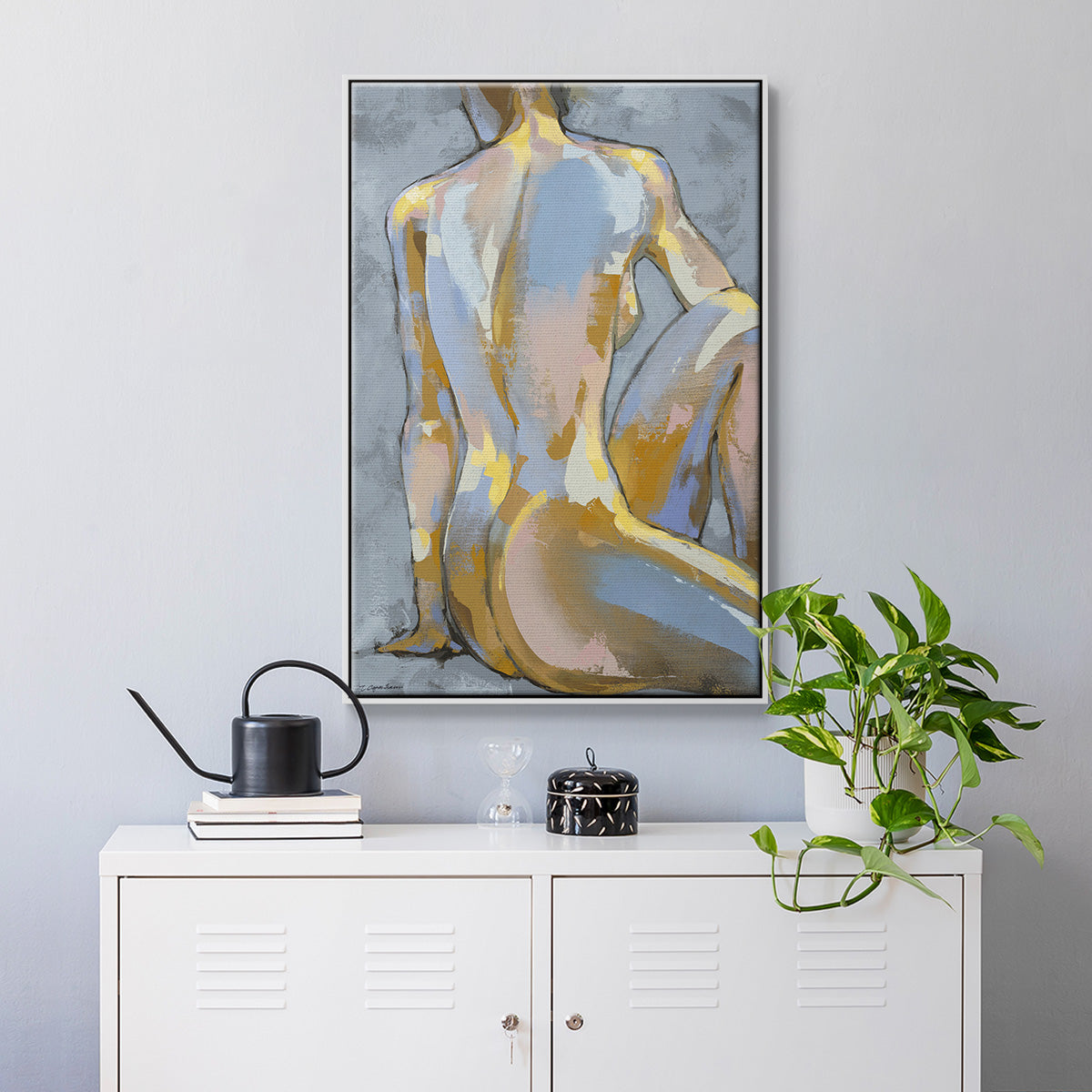 Grey Maiden II - Floater Framed Canvas Print