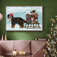 Christmas Mutt Sled - Floater Framed Canvas Print