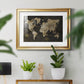 Safari World Map - Modern Framed Art Print
