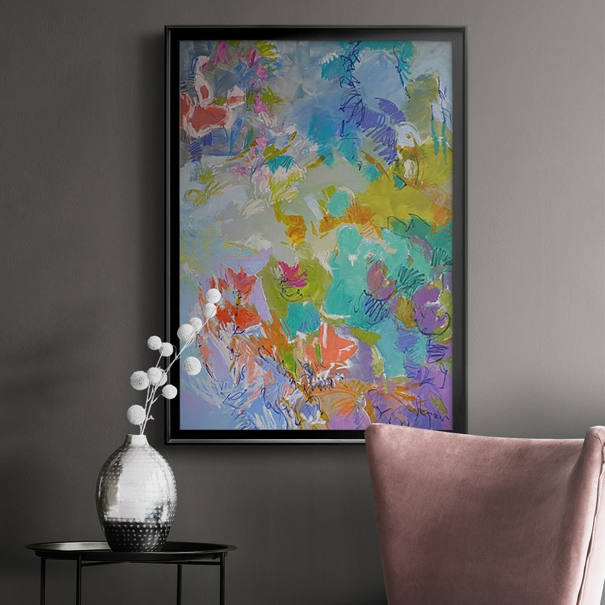 Let Me Bloom I Am - Modern Framed Canvas Print