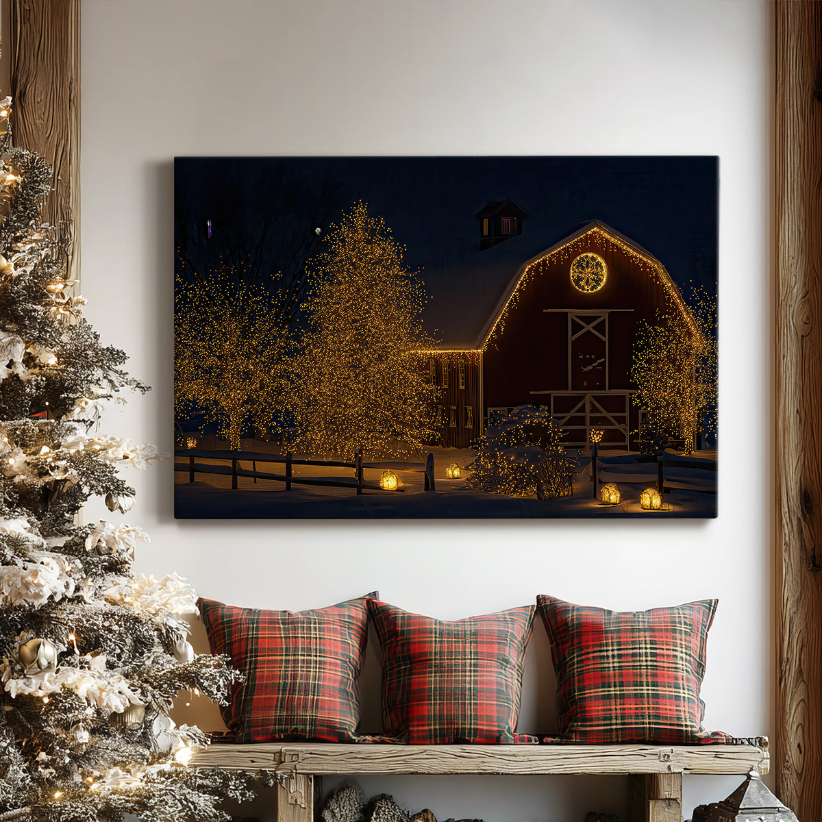 Candlelit Serenade of Carols - Canvas Art Print