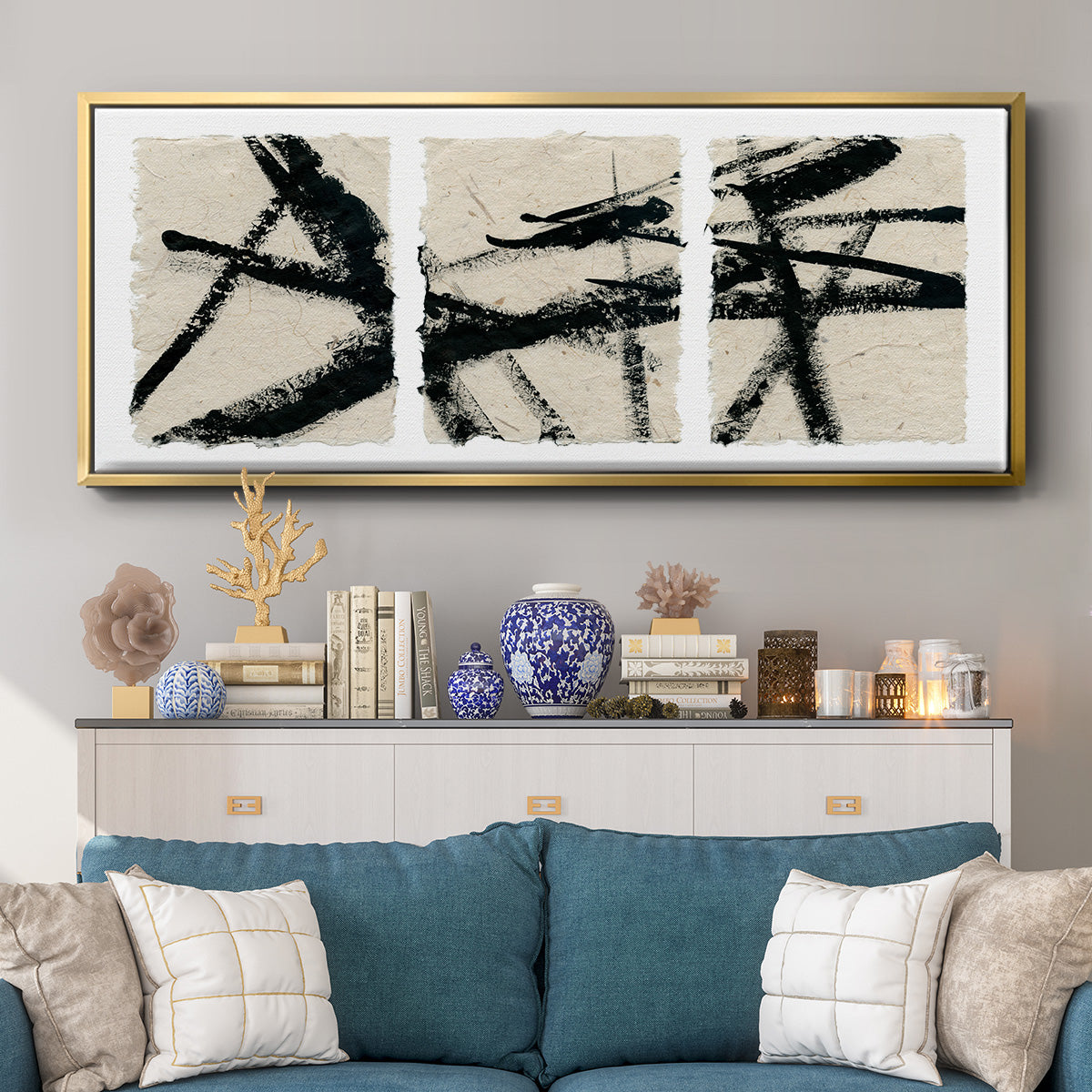 Got Our Lines Crossed - Floater Framed Canvas Print
