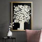 Floral Silhouette - Modern Framed Canvas Print