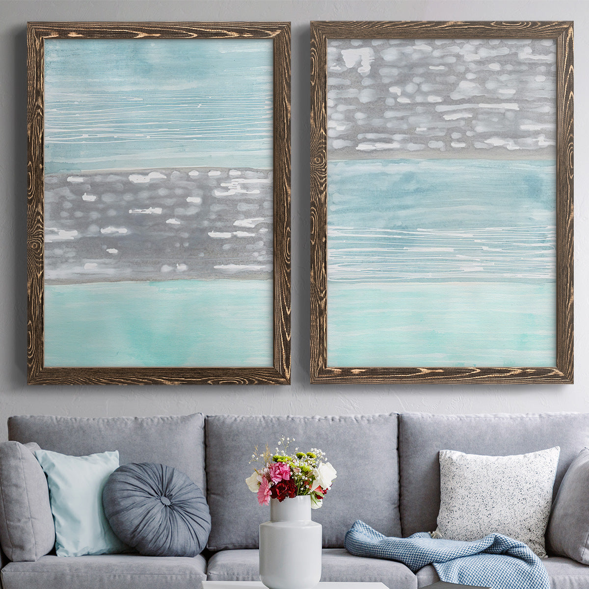 Hydrusphere I - Premium Framed Canvas 2 Piece Set - Ready to Hang