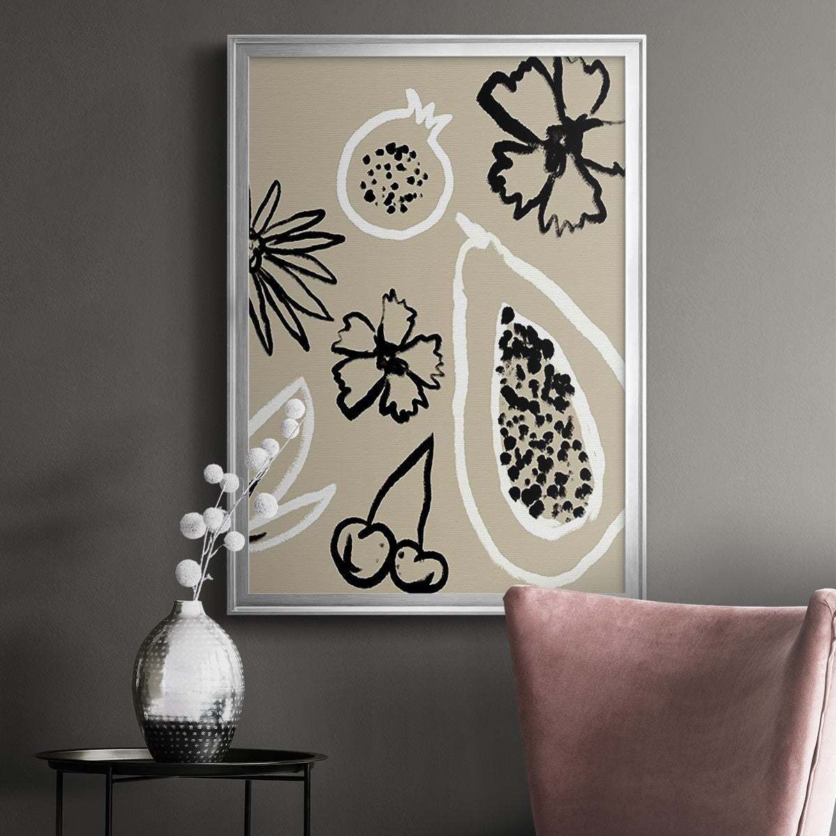 Summer Bounty II - Modern Framed Canvas Print