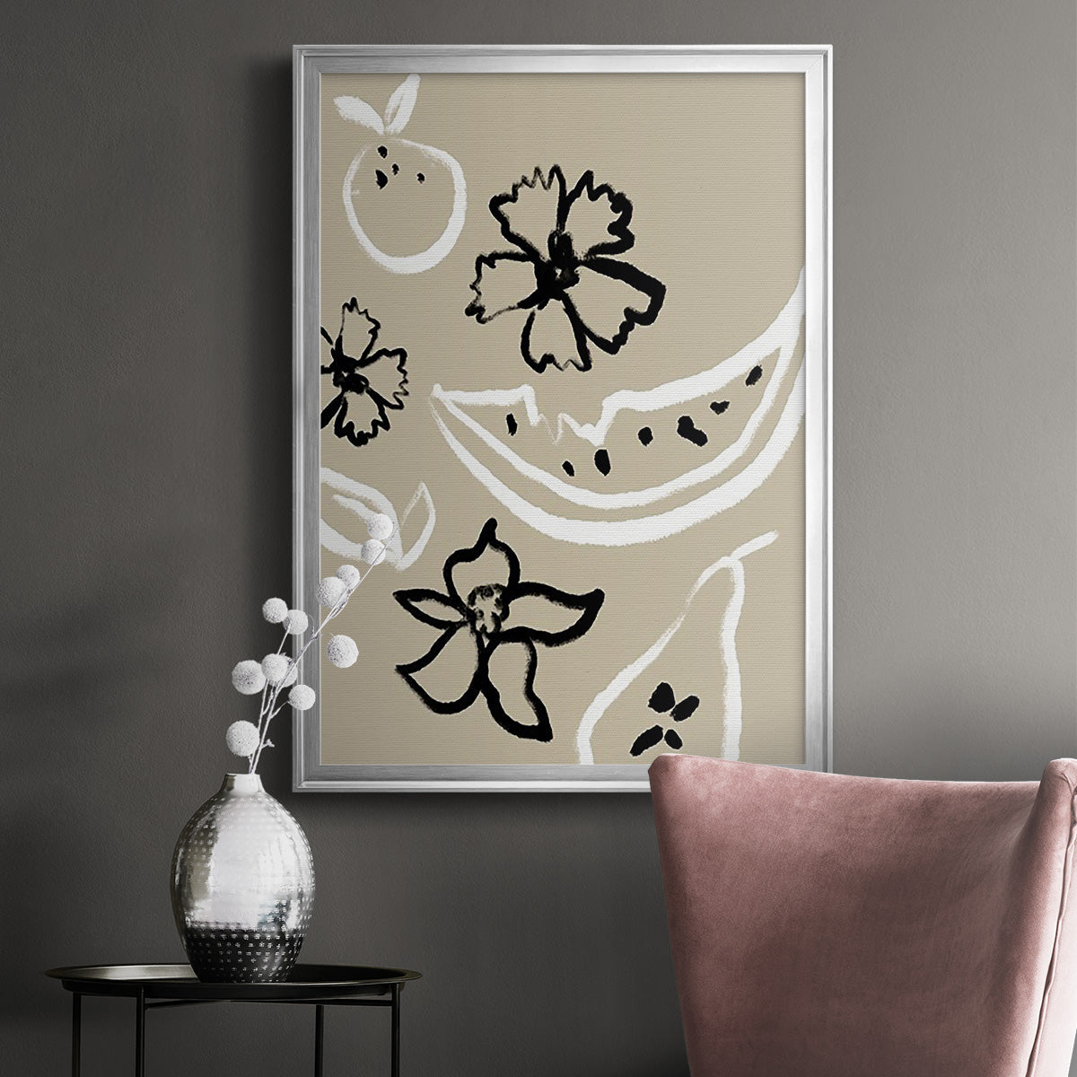 Summer Bounty I - Modern Framed Canvas Print