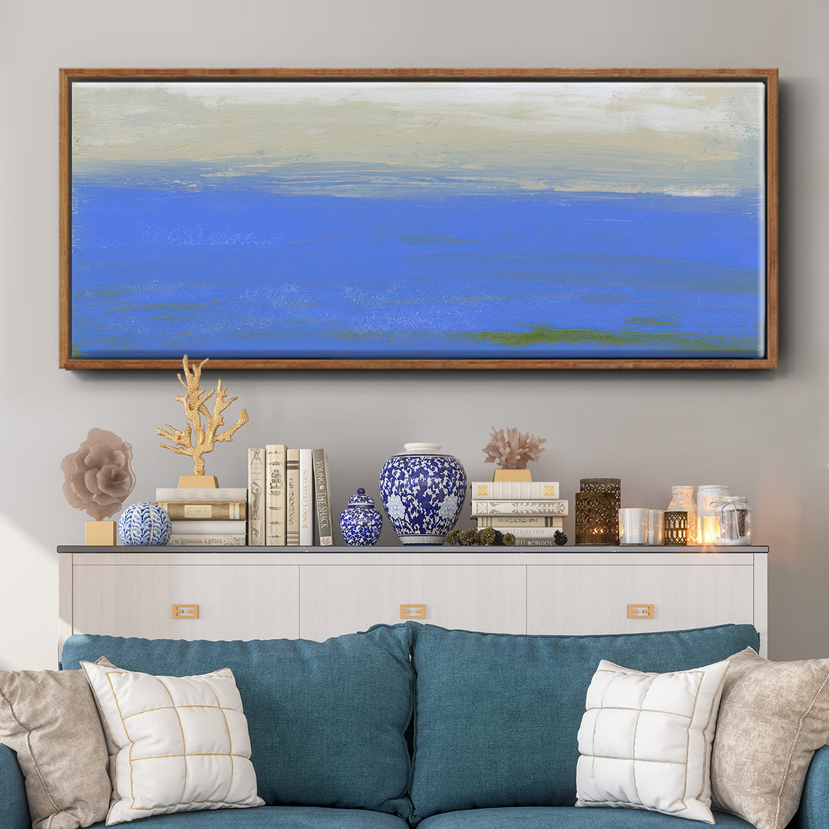 North Fork I - Floater Framed Canvas Print
