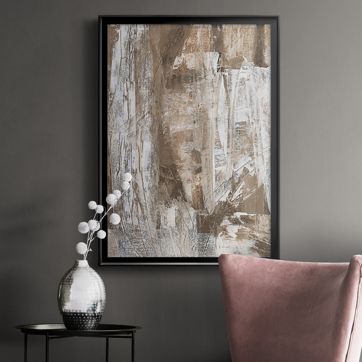 Bronzed I - Modern Framed Canvas Print