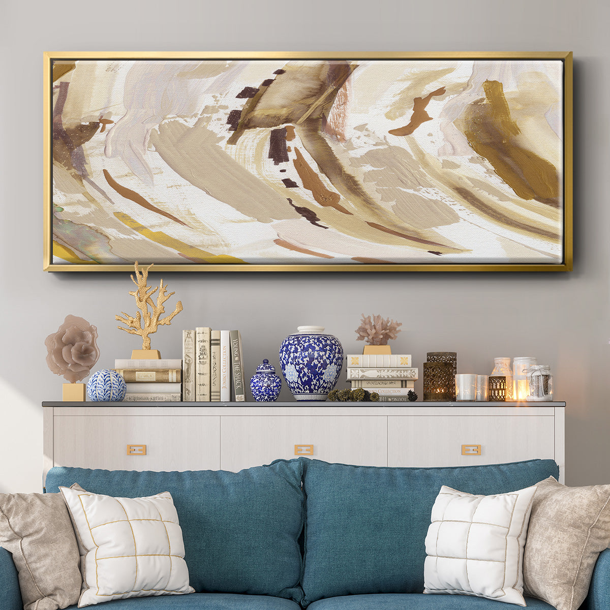 Desert Path - Floater Framed Canvas Print