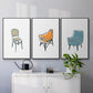 Take a Seat X - Framed Premium Gallery Wrapped Canvas L Frame 3 Piece Set - Ready to Hang